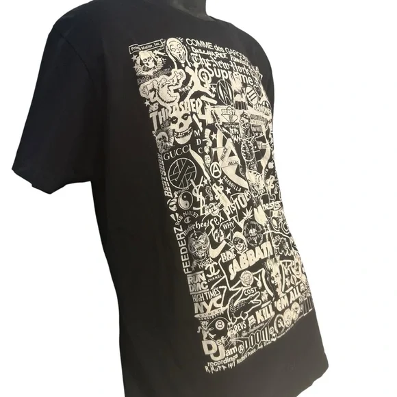 Next level apparel t shirt mens size XL black w/white graphic grunge punk skater - Picture 9 of 16